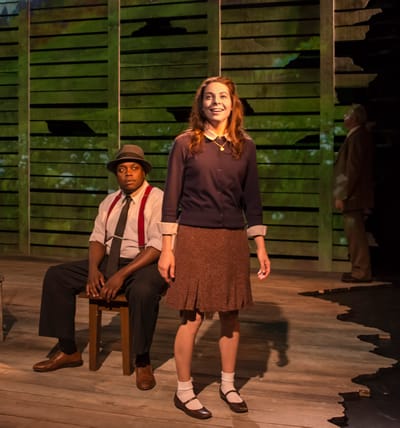 Ann Marie Gideon as Anne Frank and Enoch King as Emmett Till (Photo: Chris Banks)
