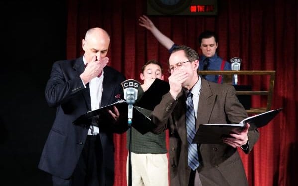 (l-r) Jim Jorgensen, Gary DuBreuil, Steve Lebens and Zach Roberts in War of the Worlds from Scena Theatre. (Photo: Jae Yi Photography)